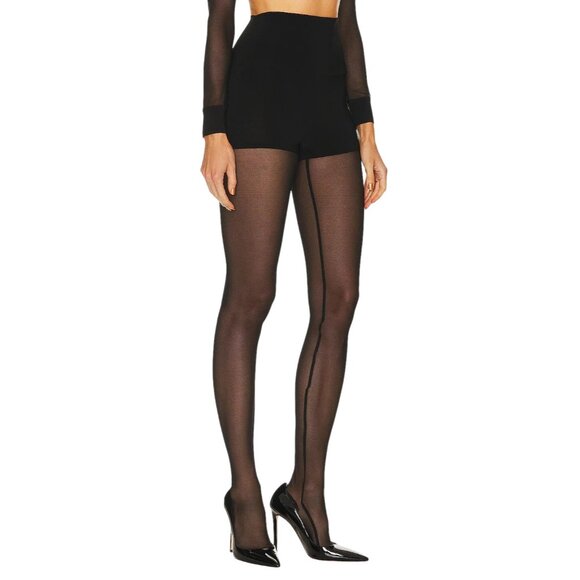 Norma Kamali x REVOLVE Legging With Mesh Bottom Footsie in Black XX-Small Womens - Picture 3 of 10